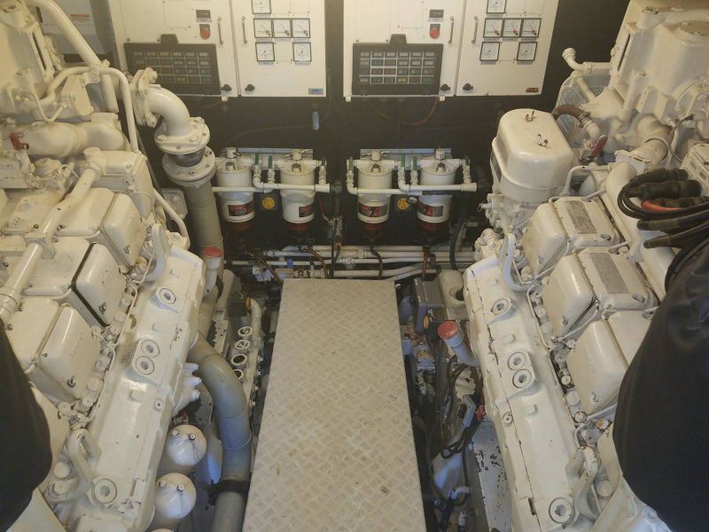 Interior view of a marine engine room